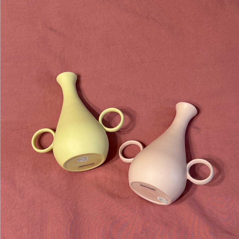 NWOT Anthropologie Terrain Elegant Dual-Handle Vases